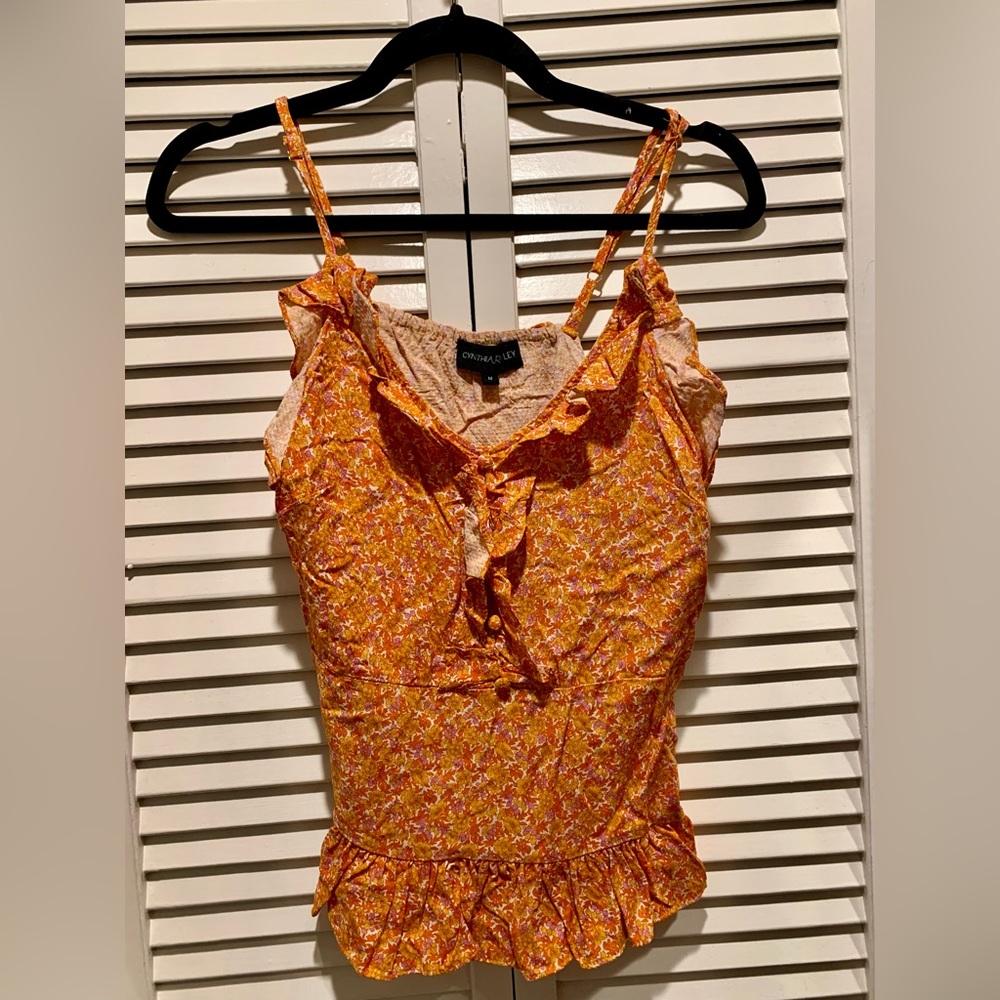 Cynthia Rowely Spaghetti Strap Top Size Medium